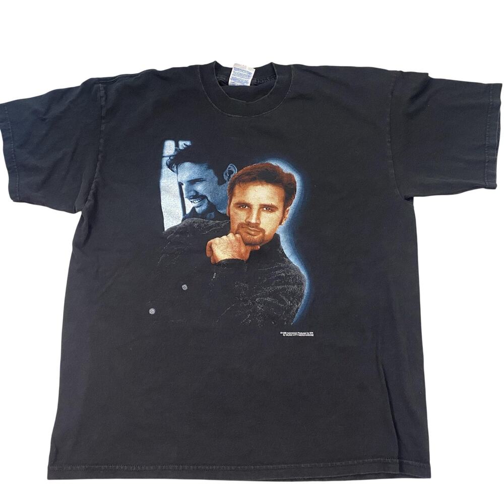 Vintage‎ Mark Wills Permanently Shirt Mens XL Black 1999 Country Music Tee 90s